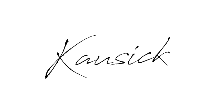 Kausick stylish signature style. Best Handwritten Sign (Antro_Vectra) for my name. Handwritten Signature Collection Ideas for my name Kausick. Kausick signature style 6 images and pictures png