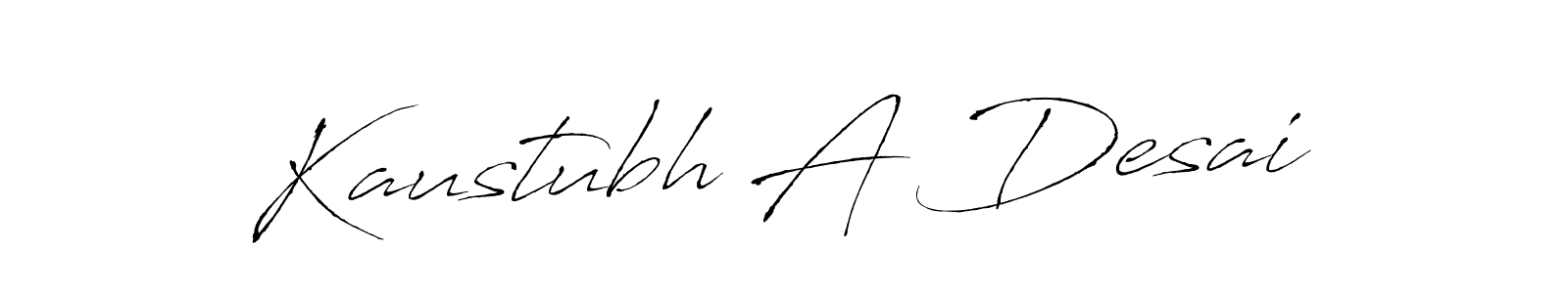 Create a beautiful signature design for name Kaustubh A Desai. With this signature (Antro_Vectra) fonts, you can make a handwritten signature for free. Kaustubh A Desai signature style 6 images and pictures png