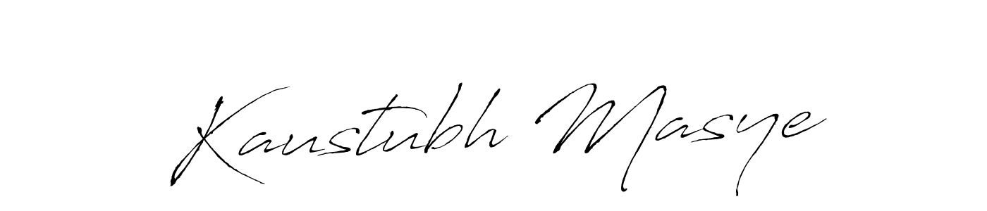 Design your own signature with our free online signature maker. With this signature software, you can create a handwritten (Antro_Vectra) signature for name Kaustubh Masye. Kaustubh Masye signature style 6 images and pictures png