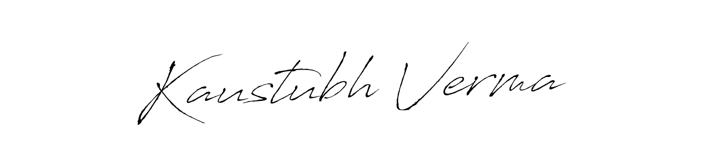 This is the best signature style for the Kaustubh Verma name. Also you like these signature font (Antro_Vectra). Mix name signature. Kaustubh Verma signature style 6 images and pictures png