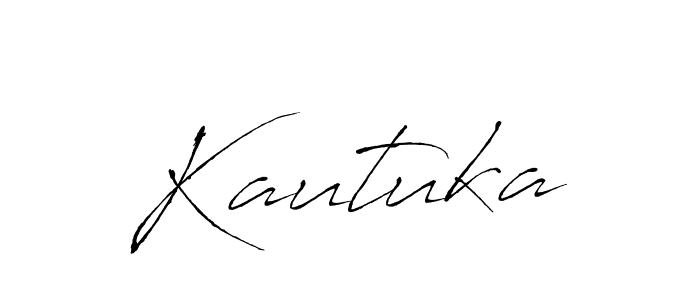 Use a signature maker to create a handwritten signature online. With this signature software, you can design (Antro_Vectra) your own signature for name Kautuka. Kautuka signature style 6 images and pictures png