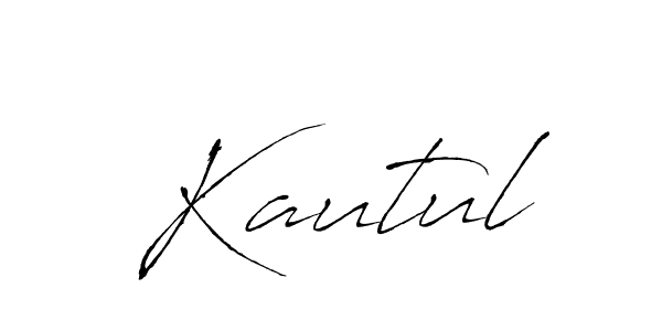 How to Draw Kautul signature style? Antro_Vectra is a latest design signature styles for name Kautul. Kautul signature style 6 images and pictures png