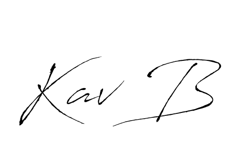 if you are searching for the best signature style for your name Kav B. so please give up your signature search. here we have designed multiple signature styles  using Antro_Vectra. Kav B signature style 6 images and pictures png