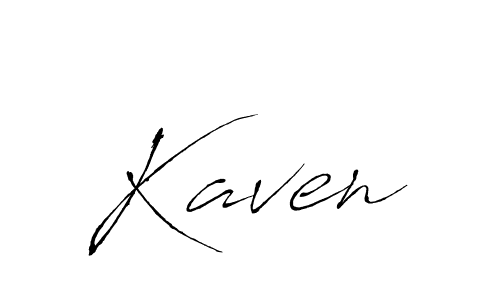 Use a signature maker to create a handwritten signature online. With this signature software, you can design (Antro_Vectra) your own signature for name Kaven. Kaven signature style 6 images and pictures png