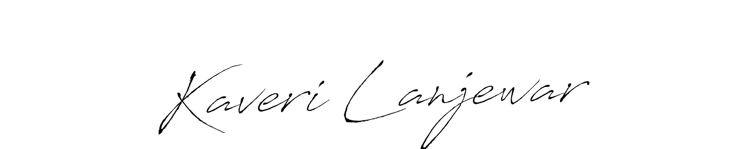 Make a beautiful signature design for name Kaveri Lanjewar. With this signature (Antro_Vectra) style, you can create a handwritten signature for free. Kaveri Lanjewar signature style 6 images and pictures png
