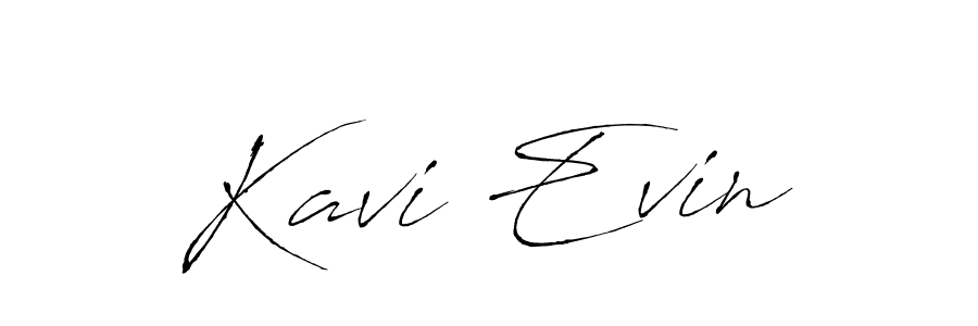 Also we have Kavi Evin name is the best signature style. Create professional handwritten signature collection using Antro_Vectra autograph style. Kavi Evin signature style 6 images and pictures png