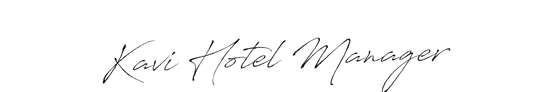 Also we have Kavi Hotel Manager name is the best signature style. Create professional handwritten signature collection using Antro_Vectra autograph style. Kavi Hotel Manager signature style 6 images and pictures png