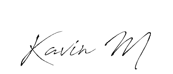 Kavin M stylish signature style. Best Handwritten Sign (Antro_Vectra) for my name. Handwritten Signature Collection Ideas for my name Kavin M. Kavin M signature style 6 images and pictures png