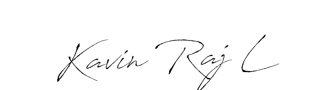 How to make Kavin Raj L name signature. Use Antro_Vectra style for creating short signs online. This is the latest handwritten sign. Kavin Raj L signature style 6 images and pictures png