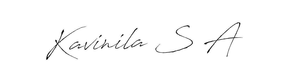 You should practise on your own different ways (Antro_Vectra) to write your name (Kavinila S A) in signature. don't let someone else do it for you. Kavinila S A signature style 6 images and pictures png