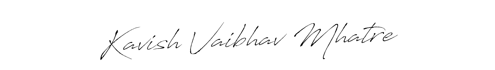 The best way (Antro_Vectra) to make a short signature is to pick only two or three words in your name. The name Kavish Vaibhav Mhatre include a total of six letters. For converting this name. Kavish Vaibhav Mhatre signature style 6 images and pictures png
