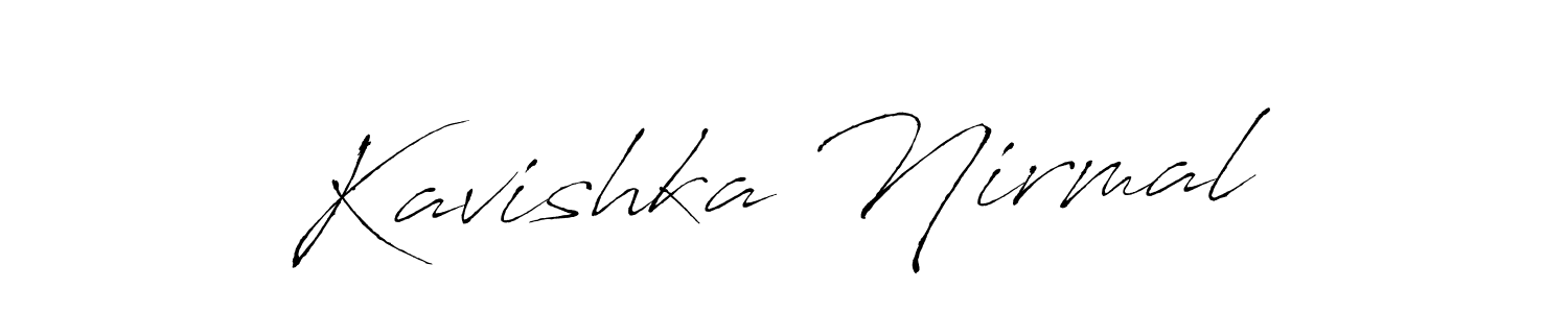 You should practise on your own different ways (Antro_Vectra) to write your name (Kavishka Nirmal) in signature. don't let someone else do it for you. Kavishka Nirmal signature style 6 images and pictures png