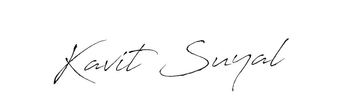 You should practise on your own different ways (Antro_Vectra) to write your name (Kavit Suyal) in signature. don't let someone else do it for you. Kavit Suyal signature style 6 images and pictures png