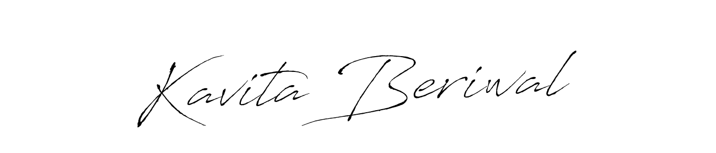 Design your own signature with our free online signature maker. With this signature software, you can create a handwritten (Antro_Vectra) signature for name Kavita Beriwal. Kavita Beriwal signature style 6 images and pictures png