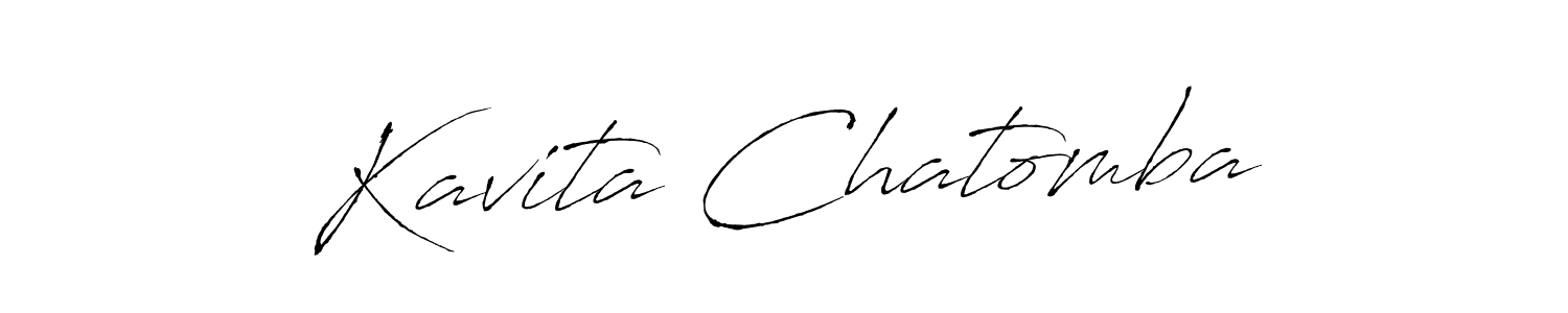 Kavita Chatomba stylish signature style. Best Handwritten Sign (Antro_Vectra) for my name. Handwritten Signature Collection Ideas for my name Kavita Chatomba. Kavita Chatomba signature style 6 images and pictures png