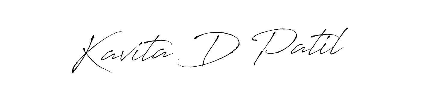 Use a signature maker to create a handwritten signature online. With this signature software, you can design (Antro_Vectra) your own signature for name Kavita D Patil. Kavita D Patil signature style 6 images and pictures png