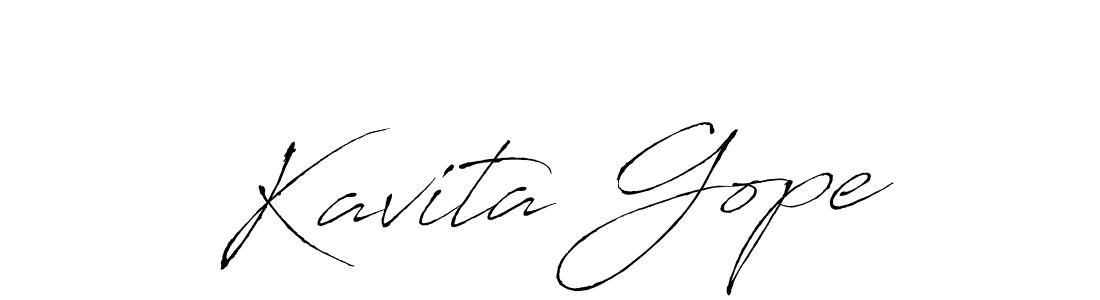 Design your own signature with our free online signature maker. With this signature software, you can create a handwritten (Antro_Vectra) signature for name Kavita Gope. Kavita Gope signature style 6 images and pictures png