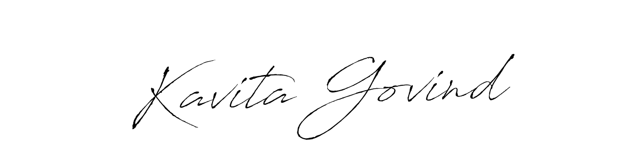 Make a beautiful signature design for name Kavita Govind. With this signature (Antro_Vectra) style, you can create a handwritten signature for free. Kavita Govind signature style 6 images and pictures png