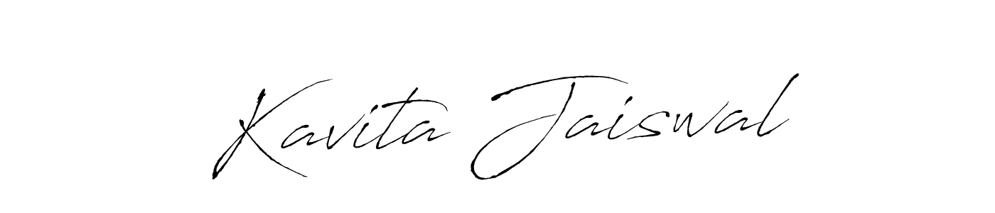 How to make Kavita Jaiswal name signature. Use Antro_Vectra style for creating short signs online. This is the latest handwritten sign. Kavita Jaiswal signature style 6 images and pictures png