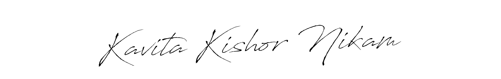 Kavita Kishor Nikam stylish signature style. Best Handwritten Sign (Antro_Vectra) for my name. Handwritten Signature Collection Ideas for my name Kavita Kishor Nikam. Kavita Kishor Nikam signature style 6 images and pictures png
