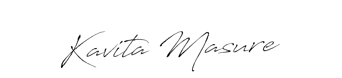 How to make Kavita Masure name signature. Use Antro_Vectra style for creating short signs online. This is the latest handwritten sign. Kavita Masure signature style 6 images and pictures png