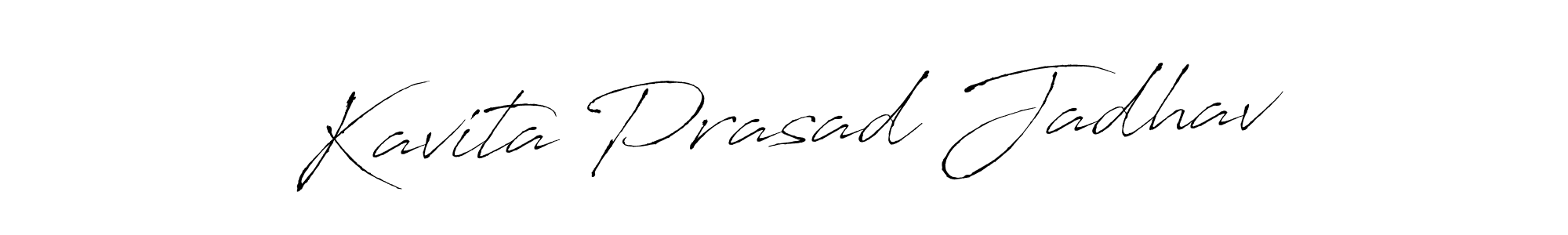 Design your own signature with our free online signature maker. With this signature software, you can create a handwritten (Antro_Vectra) signature for name Kavita Prasad Jadhav. Kavita Prasad Jadhav signature style 6 images and pictures png