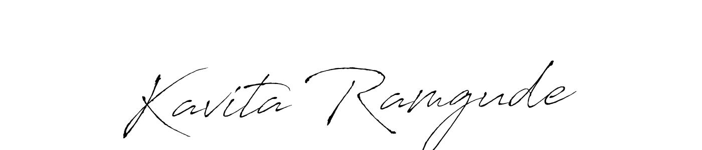 How to make Kavita Ramgude signature? Antro_Vectra is a professional autograph style. Create handwritten signature for Kavita Ramgude name. Kavita Ramgude signature style 6 images and pictures png