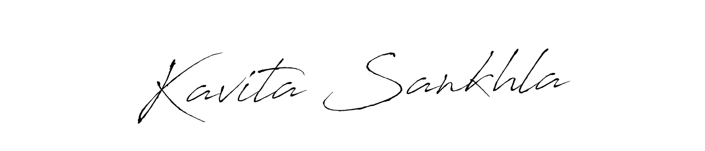 Antro_Vectra is a professional signature style that is perfect for those who want to add a touch of class to their signature. It is also a great choice for those who want to make their signature more unique. Get Kavita Sankhla name to fancy signature for free. Kavita Sankhla signature style 6 images and pictures png