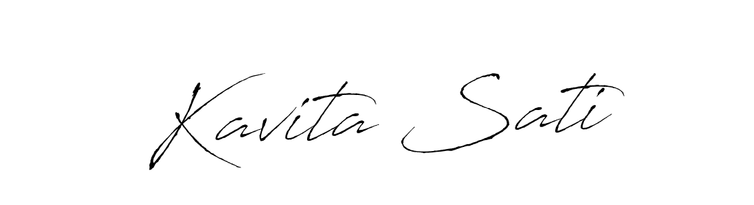 if you are searching for the best signature style for your name Kavita Sati. so please give up your signature search. here we have designed multiple signature styles  using Antro_Vectra. Kavita Sati signature style 6 images and pictures png