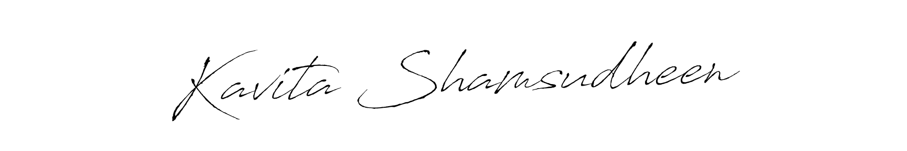 Kavita Shamsudheen stylish signature style. Best Handwritten Sign (Antro_Vectra) for my name. Handwritten Signature Collection Ideas for my name Kavita Shamsudheen. Kavita Shamsudheen signature style 6 images and pictures png