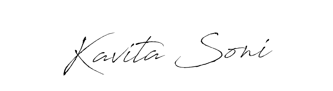 Design your own signature with our free online signature maker. With this signature software, you can create a handwritten (Antro_Vectra) signature for name Kavita Soni. Kavita Soni signature style 6 images and pictures png
