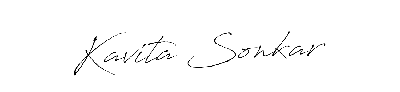 You should practise on your own different ways (Antro_Vectra) to write your name (Kavita Sonkar) in signature. don't let someone else do it for you. Kavita Sonkar signature style 6 images and pictures png
