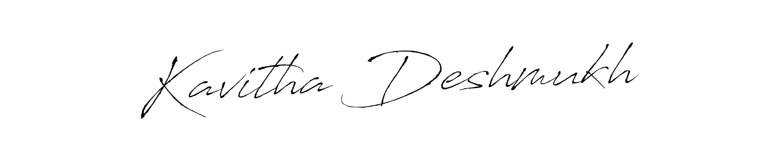 You should practise on your own different ways (Antro_Vectra) to write your name (Kavitha Deshmukh) in signature. don't let someone else do it for you. Kavitha Deshmukh signature style 6 images and pictures png