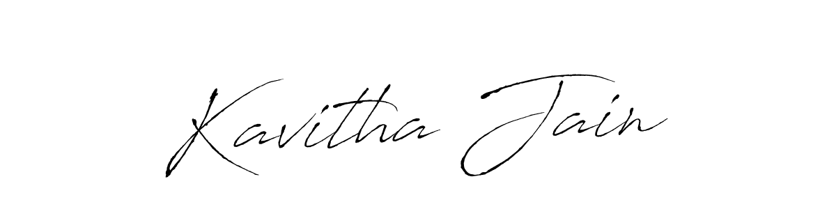 Make a beautiful signature design for name Kavitha Jain. With this signature (Antro_Vectra) style, you can create a handwritten signature for free. Kavitha Jain signature style 6 images and pictures png