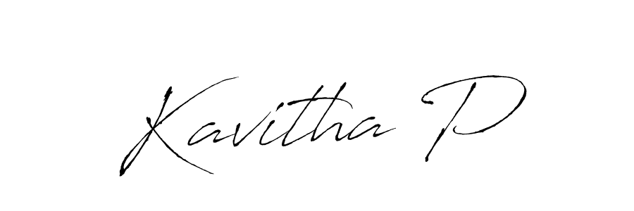 Design your own signature with our free online signature maker. With this signature software, you can create a handwritten (Antro_Vectra) signature for name Kavitha P. Kavitha P signature style 6 images and pictures png