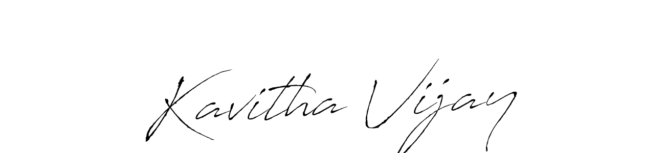 Create a beautiful signature design for name Kavitha Vijay. With this signature (Antro_Vectra) fonts, you can make a handwritten signature for free. Kavitha Vijay signature style 6 images and pictures png