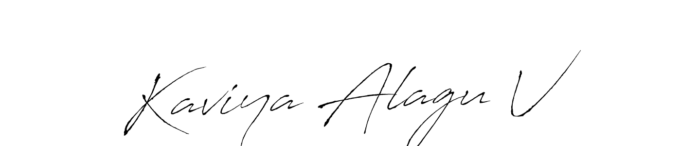 Create a beautiful signature design for name Kaviya Alagu V. With this signature (Antro_Vectra) fonts, you can make a handwritten signature for free. Kaviya Alagu V signature style 6 images and pictures png