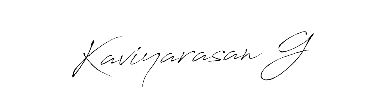 Kaviyarasan G stylish signature style. Best Handwritten Sign (Antro_Vectra) for my name. Handwritten Signature Collection Ideas for my name Kaviyarasan G. Kaviyarasan G signature style 6 images and pictures png