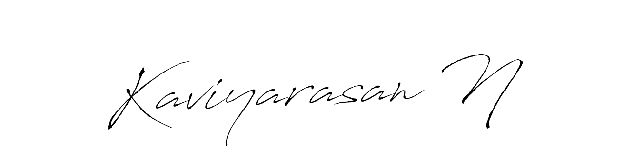 Make a beautiful signature design for name Kaviyarasan N. With this signature (Antro_Vectra) style, you can create a handwritten signature for free. Kaviyarasan N signature style 6 images and pictures png