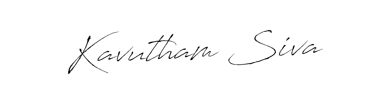 Design your own signature with our free online signature maker. With this signature software, you can create a handwritten (Antro_Vectra) signature for name Kavutham Siva. Kavutham Siva signature style 6 images and pictures png