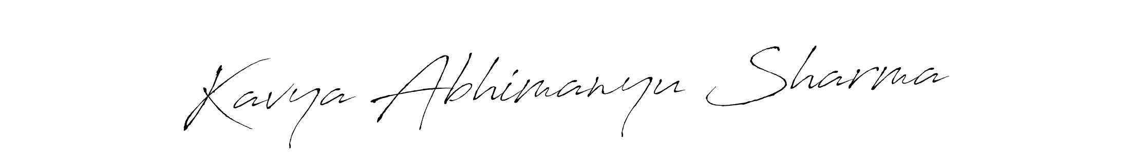 Design your own signature with our free online signature maker. With this signature software, you can create a handwritten (Antro_Vectra) signature for name Kavya Abhimanyu Sharma. Kavya Abhimanyu Sharma signature style 6 images and pictures png