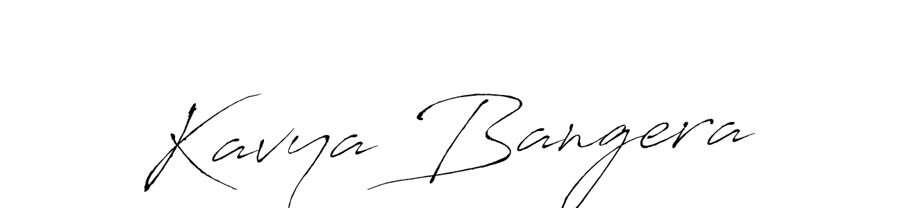 How to make Kavya Bangera name signature. Use Antro_Vectra style for creating short signs online. This is the latest handwritten sign. Kavya Bangera signature style 6 images and pictures png