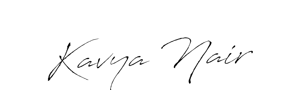 The best way (Antro_Vectra) to make a short signature is to pick only two or three words in your name. The name Kavya Nair include a total of six letters. For converting this name. Kavya Nair signature style 6 images and pictures png