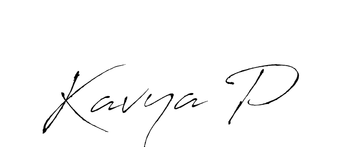 Kavya P stylish signature style. Best Handwritten Sign (Antro_Vectra) for my name. Handwritten Signature Collection Ideas for my name Kavya P. Kavya P signature style 6 images and pictures png