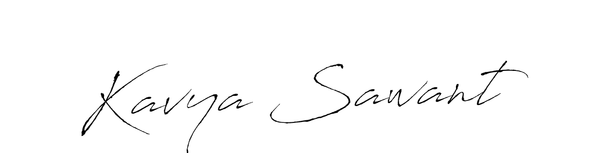 Make a beautiful signature design for name Kavya Sawant. With this signature (Antro_Vectra) style, you can create a handwritten signature for free. Kavya Sawant signature style 6 images and pictures png