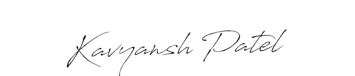 Create a beautiful signature design for name Kavyansh Patel. With this signature (Antro_Vectra) fonts, you can make a handwritten signature for free. Kavyansh Patel signature style 6 images and pictures png