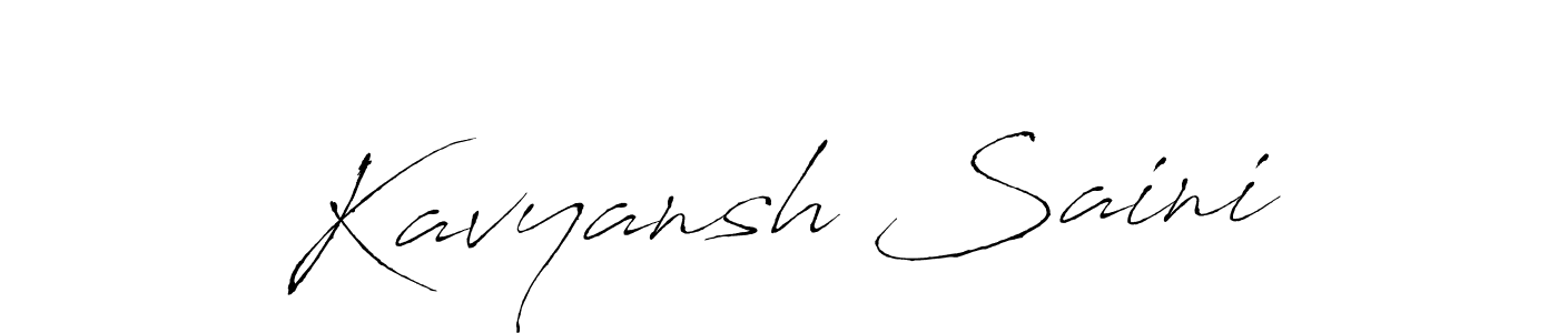 The best way (Antro_Vectra) to make a short signature is to pick only two or three words in your name. The name Kavyansh Saini include a total of six letters. For converting this name. Kavyansh Saini signature style 6 images and pictures png
