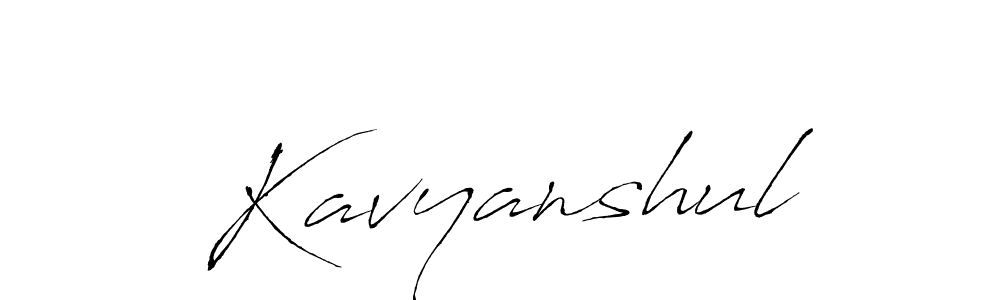 The best way (Antro_Vectra) to make a short signature is to pick only two or three words in your name. The name Kavyanshul include a total of six letters. For converting this name. Kavyanshul signature style 6 images and pictures png