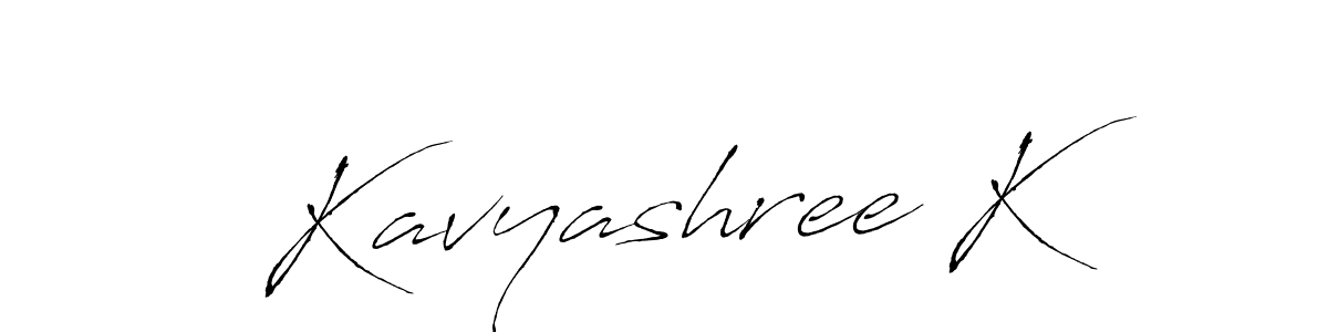 How to make Kavyashree K signature? Antro_Vectra is a professional autograph style. Create handwritten signature for Kavyashree K name. Kavyashree K signature style 6 images and pictures png