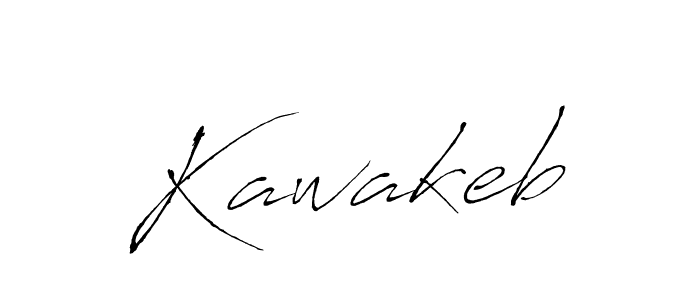 How to make Kawakeb signature? Antro_Vectra is a professional autograph style. Create handwritten signature for Kawakeb name. Kawakeb signature style 6 images and pictures png